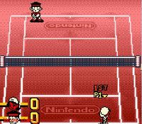 une photo d'Ã©cran de Mario Tennis (Game Boy) sur Nintendo Game Boy Color